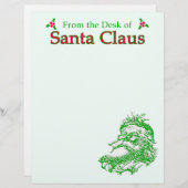 Santa Claus Letterheadのデスクから (正面/裏面)