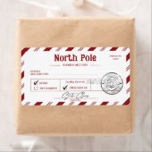 Santa Claus Mail North Pole Christmas ラベル (インサイチュ)
