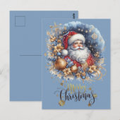 Santa Claus Merry Christmas  ポストカード (正面/裏面)