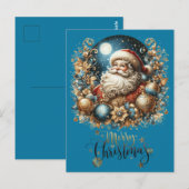 Santa Claus & Merry Christmas  ポストカード (正面/裏面)