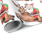 Santa Claus Merry Christmas ラッピングペーパー (ロールコーナー)
