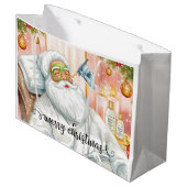 Santa Claus Merry Christmas from California ラージペーパーバッグ (正面アングル)