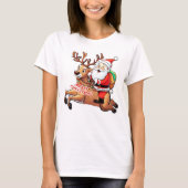Santa Claus Merry Christmas Tシャツ (正面)
