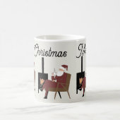 Santa Claus mug in front of the fireplace コーヒーマグカップ (中央)