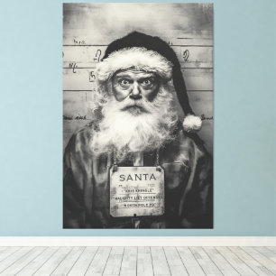 Santa Claus Mugshot：リストいけなが間違って表示 キャンバスプリント