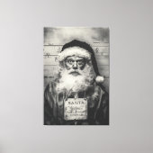 Santa Claus Mugshot:リストいけなが間違って表示 キャンバスプリント (正面)