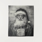 Santa Claus Mugshot:リストいけなが間違って表示 タペストリー (正面)