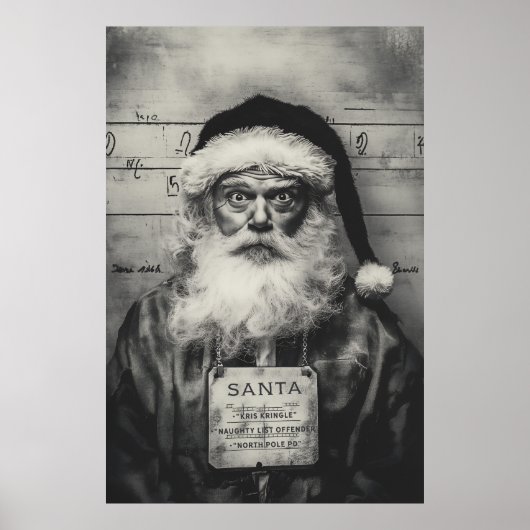 Santa Claus Mugshot:リストいけなが間違って表示 ポスター (正面)