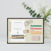 Santa Claus Night Sky Christmas Ticket Gift Coupon (スタンド正面)