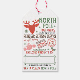 Santa Claus North Pole Express Delivery Custom ギフトタグ