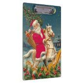 Santa Claus on a wooden horse クリップボード (右)
