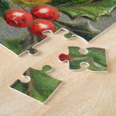 Santa Claus on a wooden horse ジグソーパズル (側面)