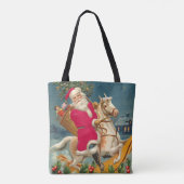 Santa Claus on a wooden horse トートバッグ (裏面)