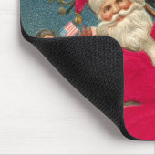 Santa Claus on a wooden horse マウスパッド (コーナー)