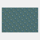 Santa Claus on a wooden horse ラッピングペーパーシート (正面3)