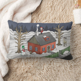 Santa Claus on Christmas Eve ランバークッション