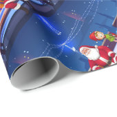 Santa Claus on Park bench ラッピングペーパー (ロールコーナー)