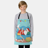 Santa Claus on the couch in pajamas エプロン (着用した状態)