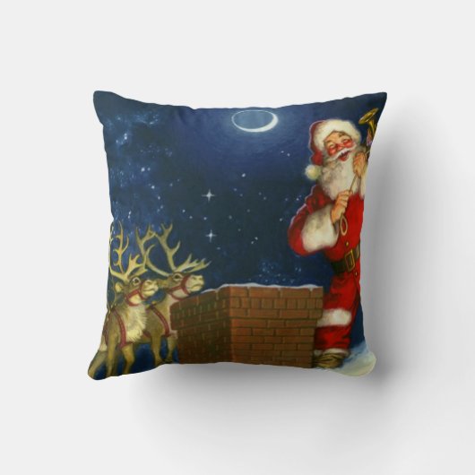 Santa Claus on the roof クッション (裏面)