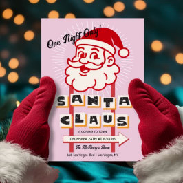 Santa Claus One night only Sign 招待状