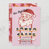 Santa Claus One night only Sign 招待状 (正面/裏面)