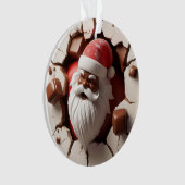 Santa Claus Ornament with Festive Cheer オーナメント (正面)