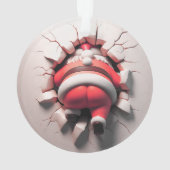 Santa Claus Ornament with Festive Cheer オーナメント (裏面)