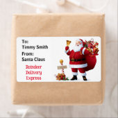Santa Claus Personalize Child's Name Gift Labより ラベル (インサイチュ)