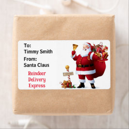 Santa Claus Personalize Child's Name Gift Labより ラベル