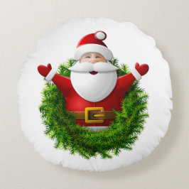 Santa Claus Pillow Cover  ラウンドクッション
