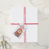 Santa Claus Pixelart Merry Christmas, Pixel Art ギフトタグ (より糸付き)