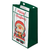 Santa Claus Pixelart Merry Christmas, Pixel Art  スモールペーパーバッグ (正面アングル)