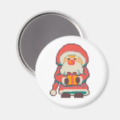 Santa Claus Pixelart, Pixel Art  マグネット (正面/裏面)