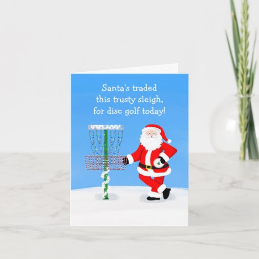 Santa Claus Playing Disc Golf カード (正面)
