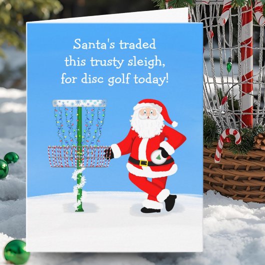 Santa Claus Playing Disc Golf カード