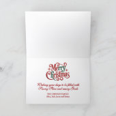 Santa Claus Playing Soccer Christmas シーズンカード (内部)