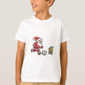 Santa Claus Plays soccer with a Naughty Goblin Tシャツ (正面)