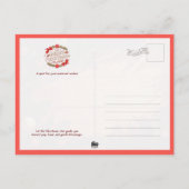 Santa Claus Preparing Christmas Gifts シーズンポストカード (裏面)