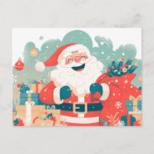 Santa Claus Preparing Christmas Gifts ポストカード (正面)