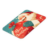 Santa Claus Preparing Christmas Gifts マグネット (左側)