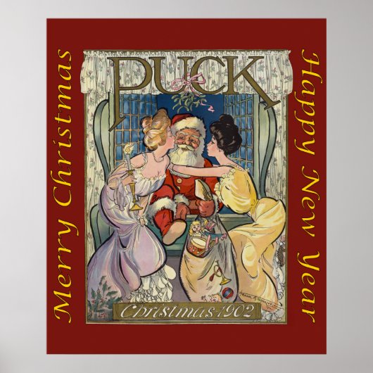 Santa Claus ~ Puck Magazine Cover ~ 12/03/1902 ポスター (正面)