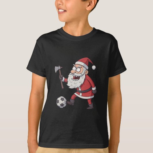 Santa Claus Rebel Footballer Tシャツ (正面)