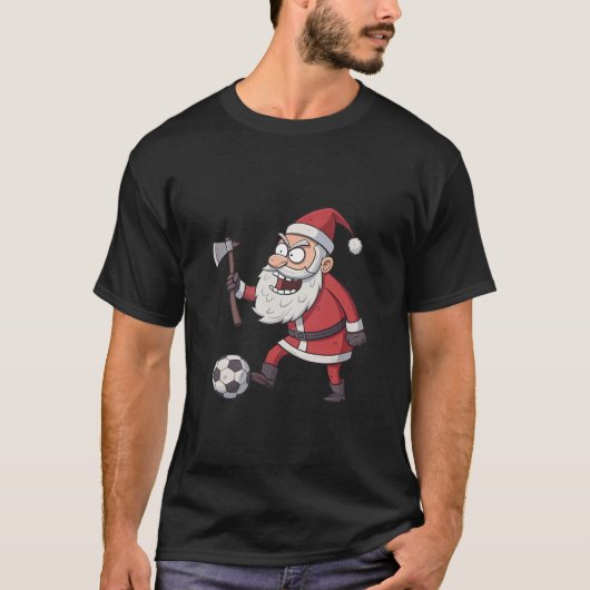 Santa Claus Rebel Footballer Tシャツ (正面)