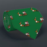 santa claus & reindeer ネクタイ<br><div class="desc">私はクリスマスが好きな人のためにこの製品を作りました。 (Designed by KOBAYASHI, Michinobu)</div>