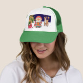 Santa Claus, Reindeer Pixel Art キャップ (インサイチュ)