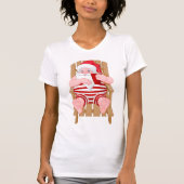 Santa Claus Relaxing Womens T-Shirt Tシャツ (正面)