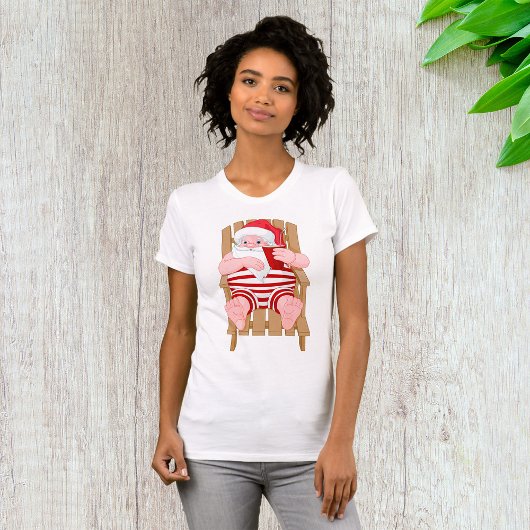 Santa Claus Relaxing Womens T-Shirt Tシャツ
