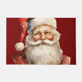 Santa Claus Retro Christmas ドアマット (正面)