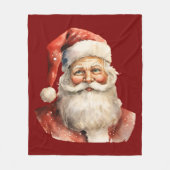 Santa Claus Retro Christmas フリースブランケット (正面)