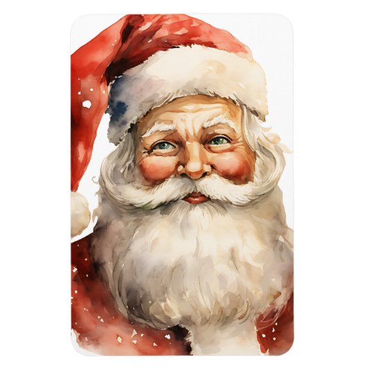 Santa Claus Retro Christmas マグネット (縦)